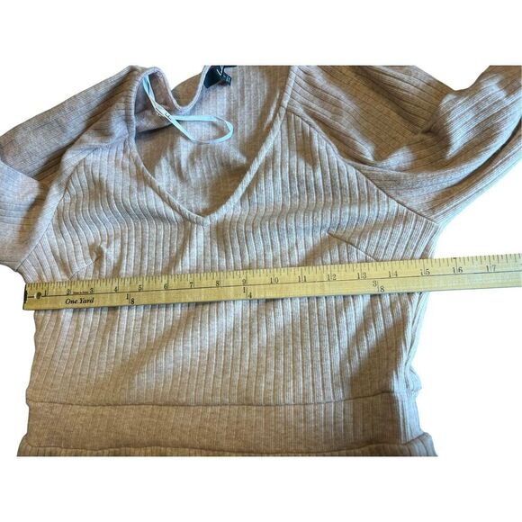 Lulus Small Adorable Option Heather Blush Long Sleeve Mini Sweater Dress - Picture 6 of 10